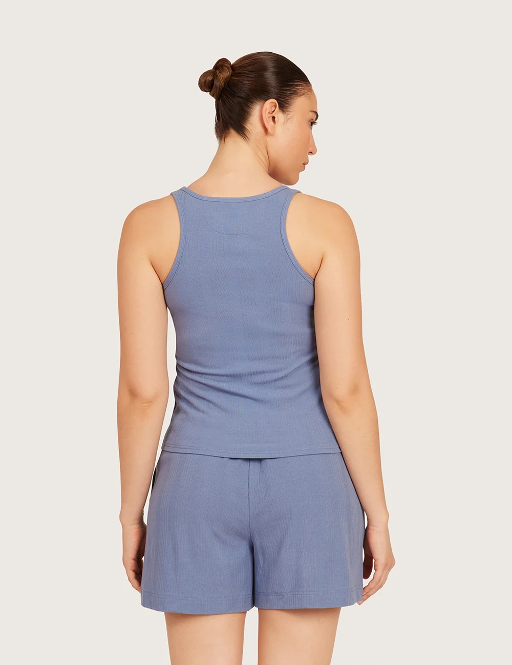 AiraRib™ lounge-tanktop – Steel Blue – billede 2
