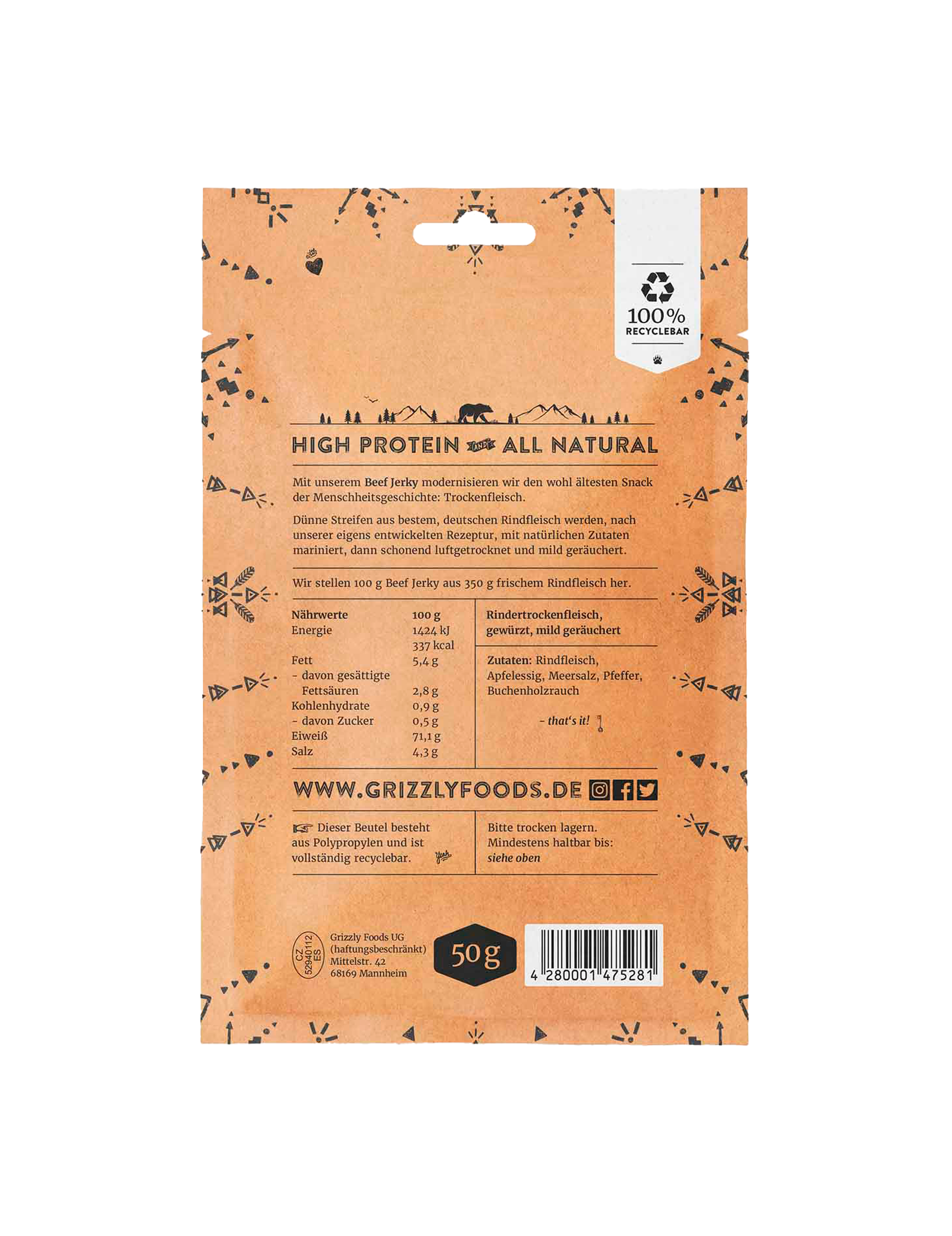 Beef jerky – original (50g)