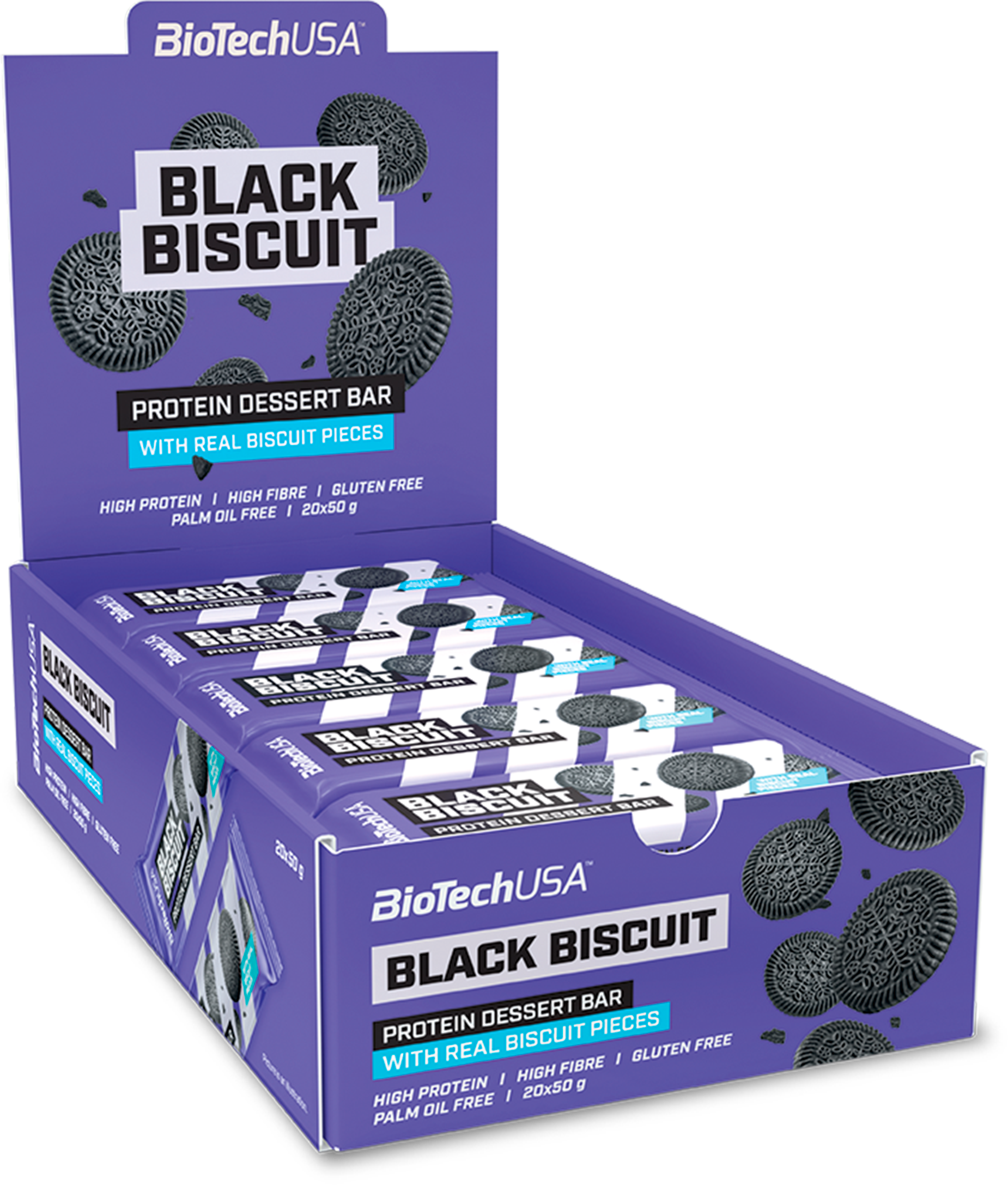 Protein Dessert Bar - Black Biscuit (20 stk.)