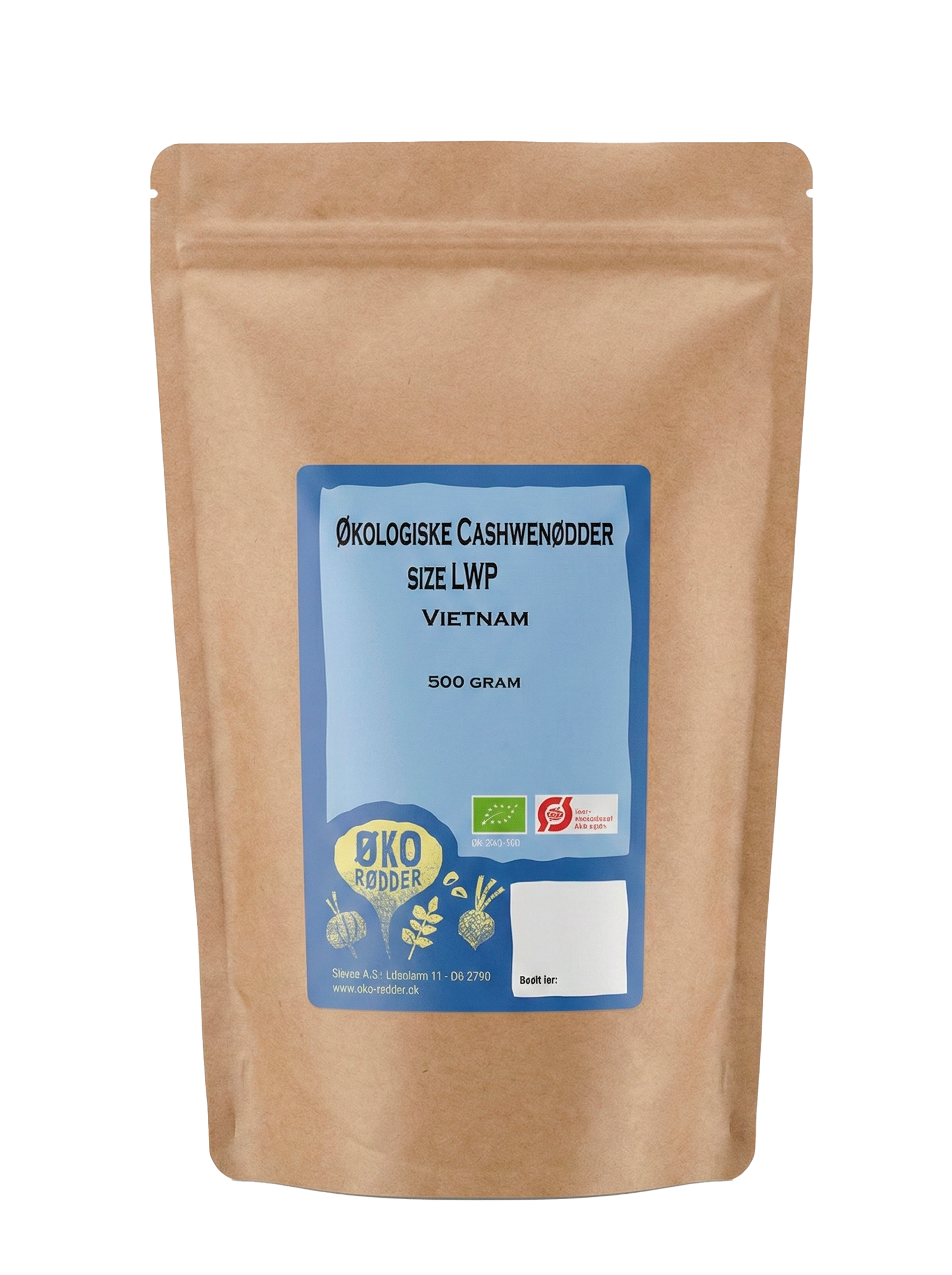 Økologiske store cashewnødder LWP