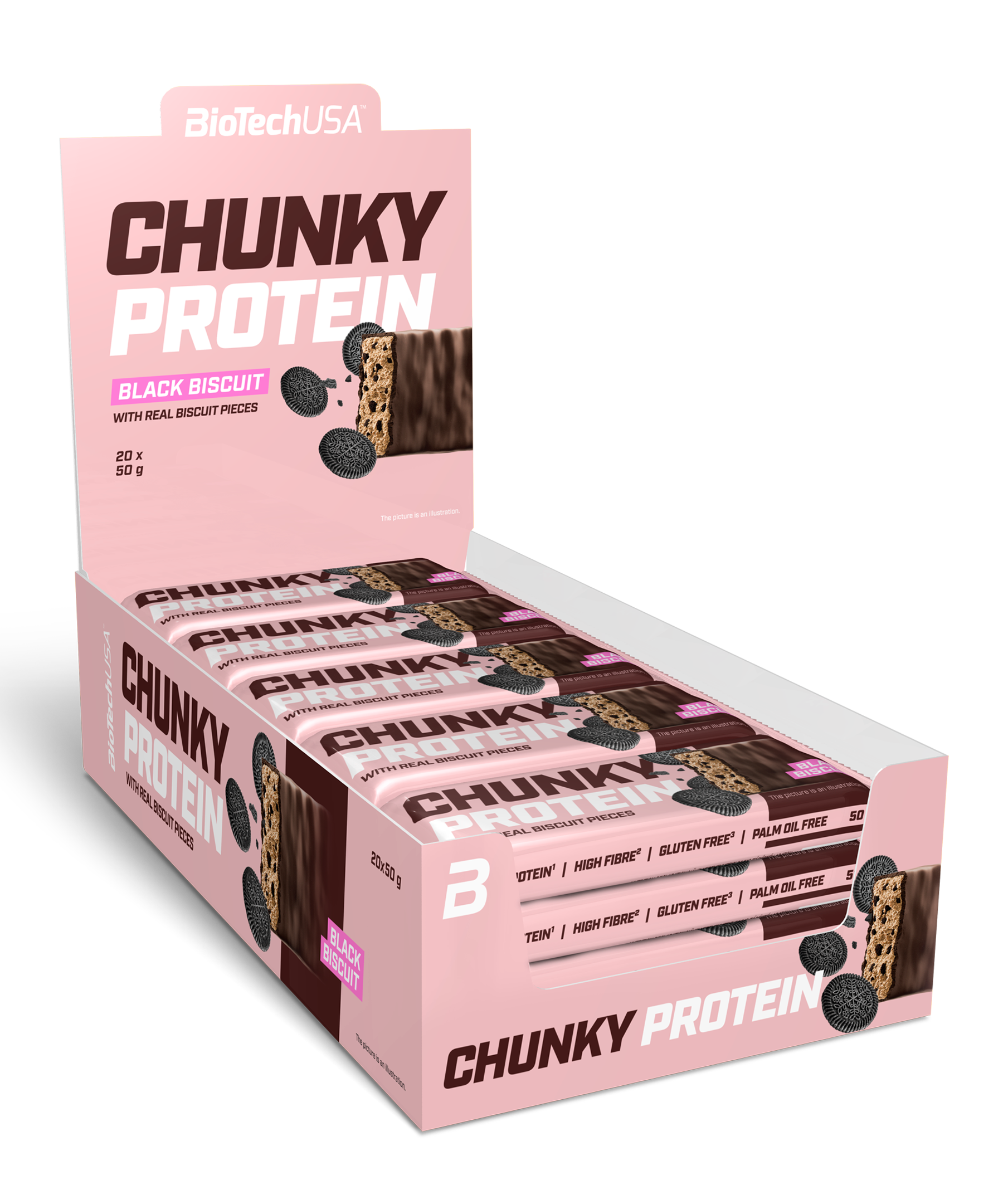Chunky Protein -  Black biscuit (20stk.)