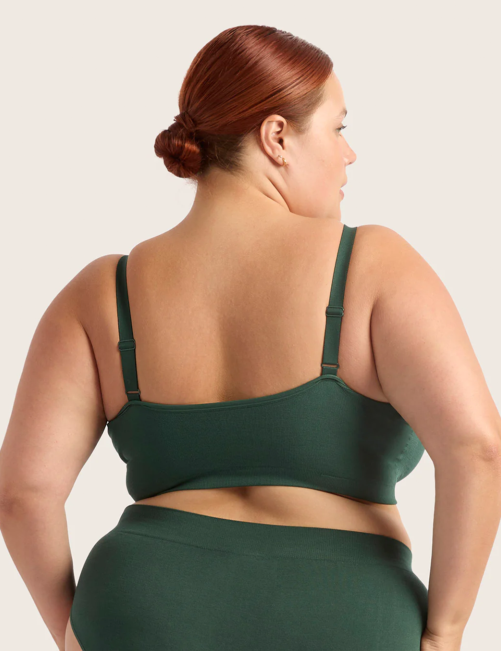 Full Bust Wireless Bra Emerald Green