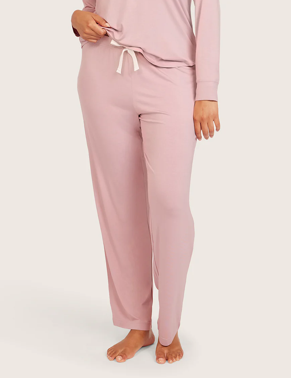 Boody Goodnight natbukser i Lilac – forfra på model