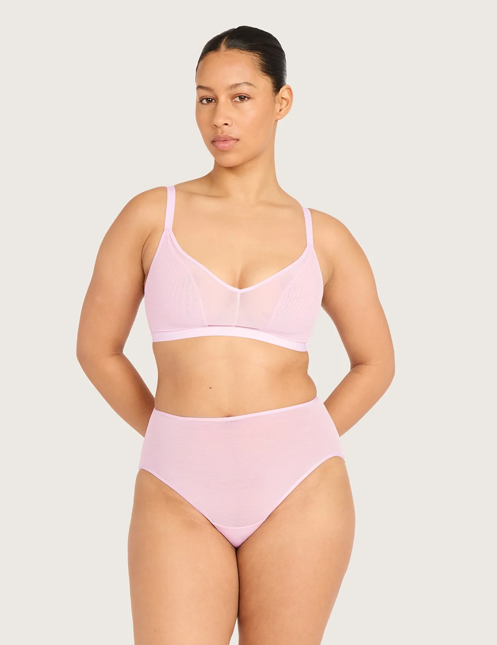 Boody FreeMesh high cut maxi-trusse i Pink Sorbet – billede 11