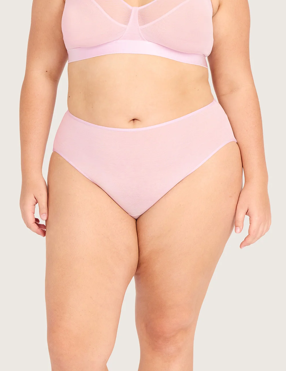 Boody FreeMesh high cut maxi-trusse i Pink Sorbet – billede 13