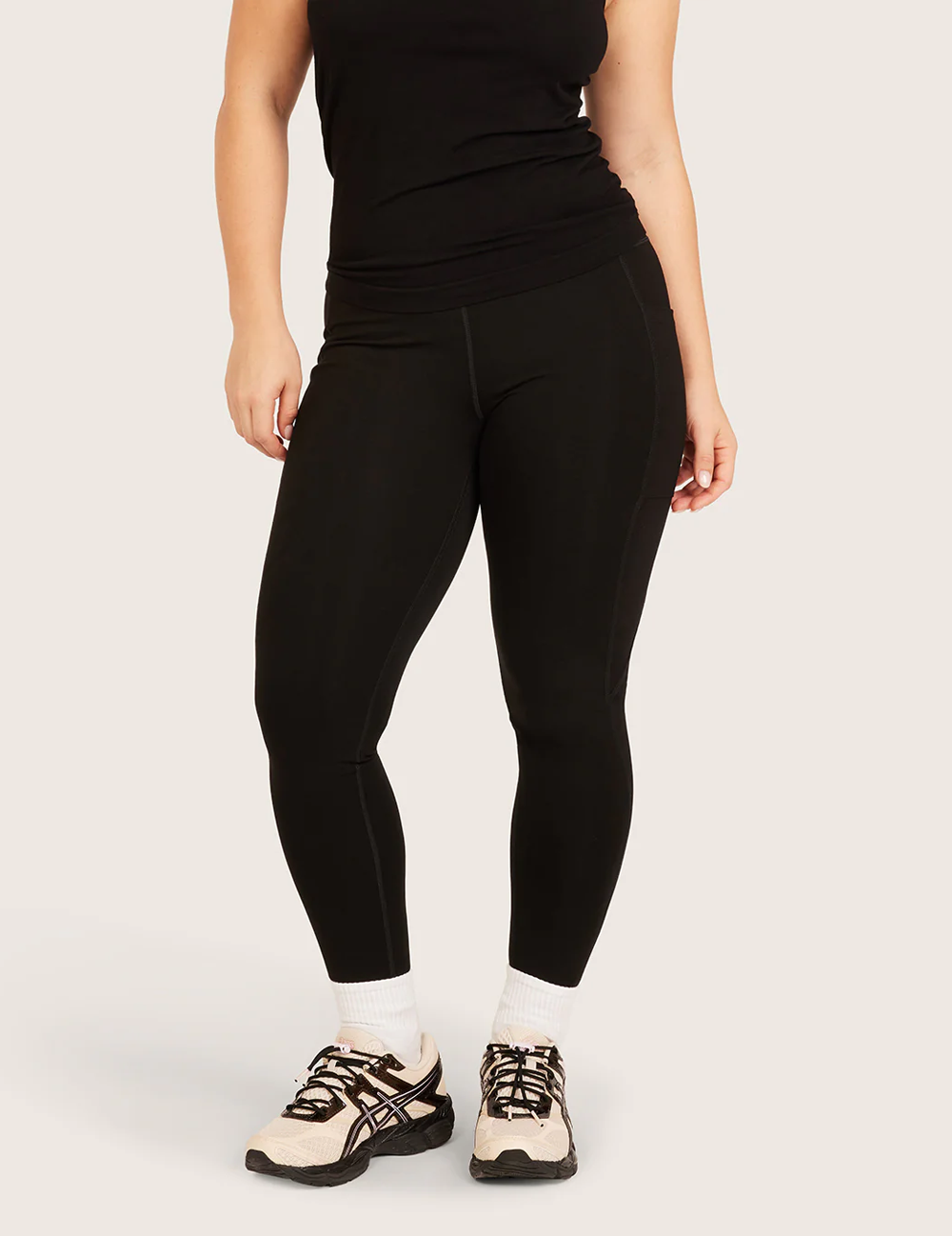 Forme™ Højtaljede Leggings med Lomme - Sort