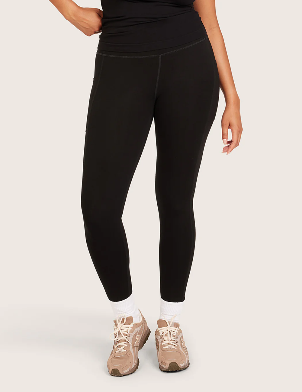 Forme™ Højtaljede Leggings med Lomme - Sort