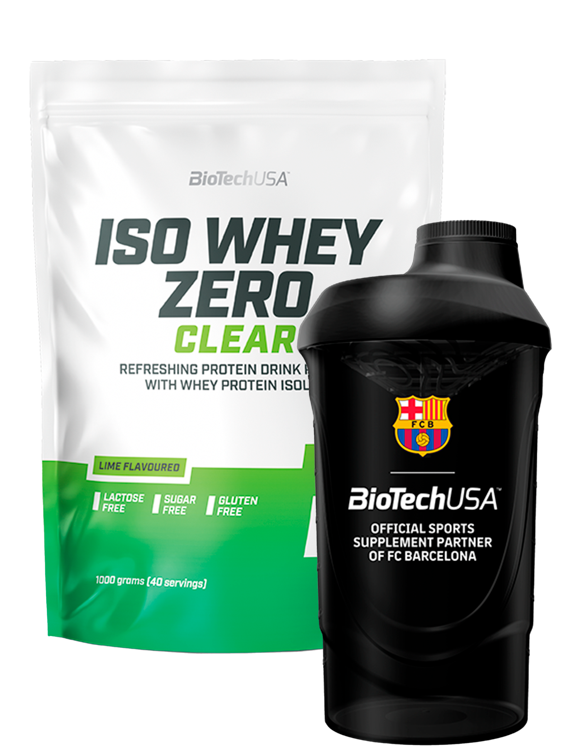 Iso Whey Zero Clear (1000g)+gratis valgfri Shaker