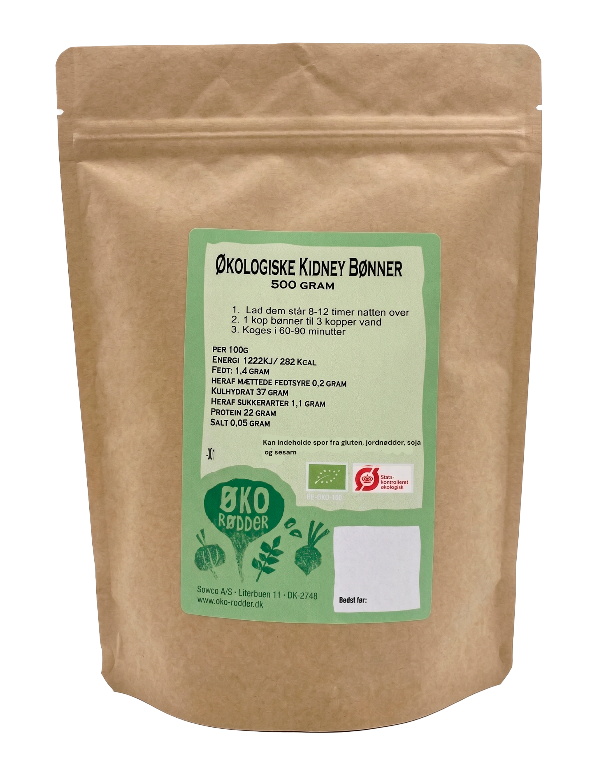 Økologiske Røde Kidneybønner (500g)