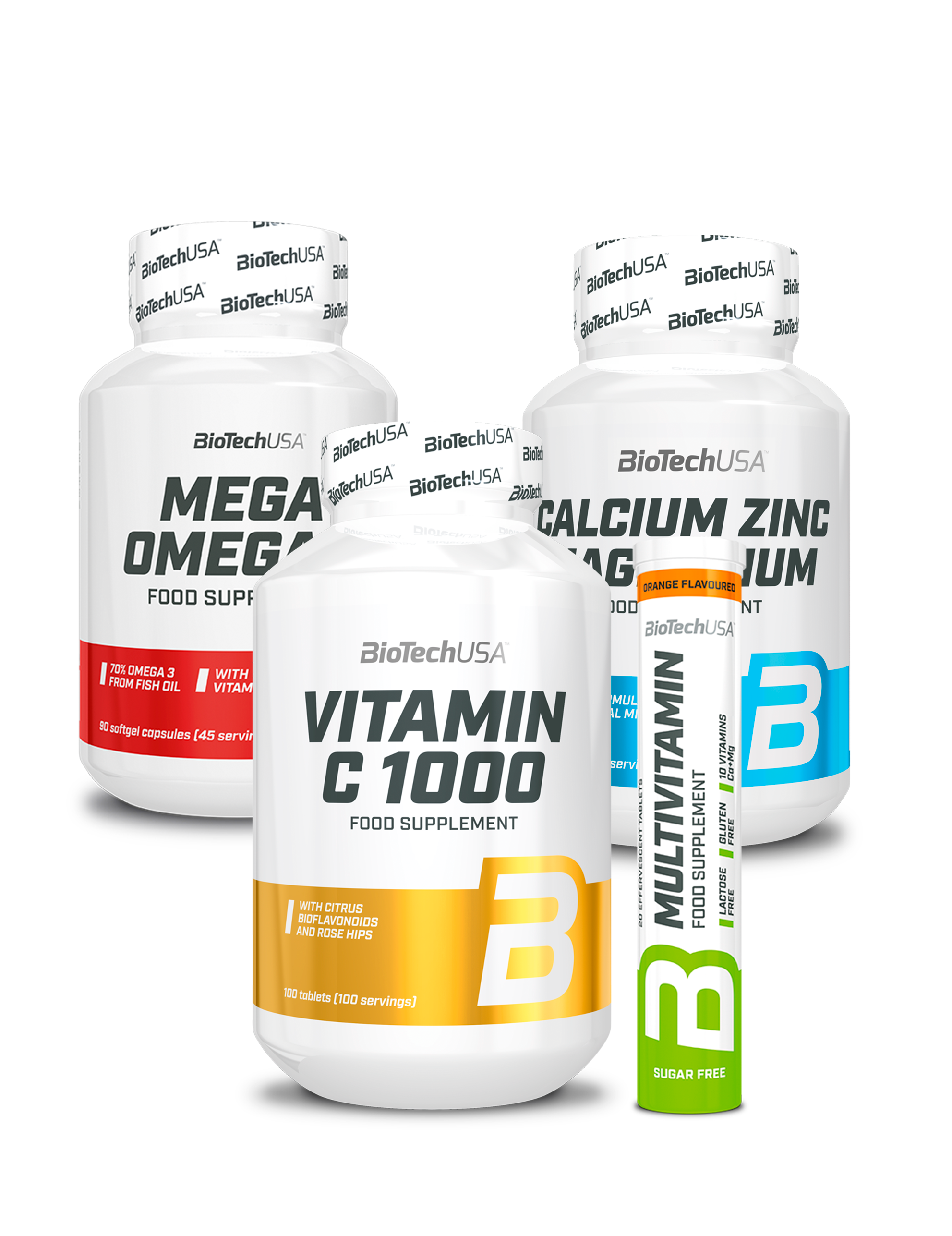 Mega Omega 3 + Multivitamin+Vitamin C100+Calcium, zinc, magnesium