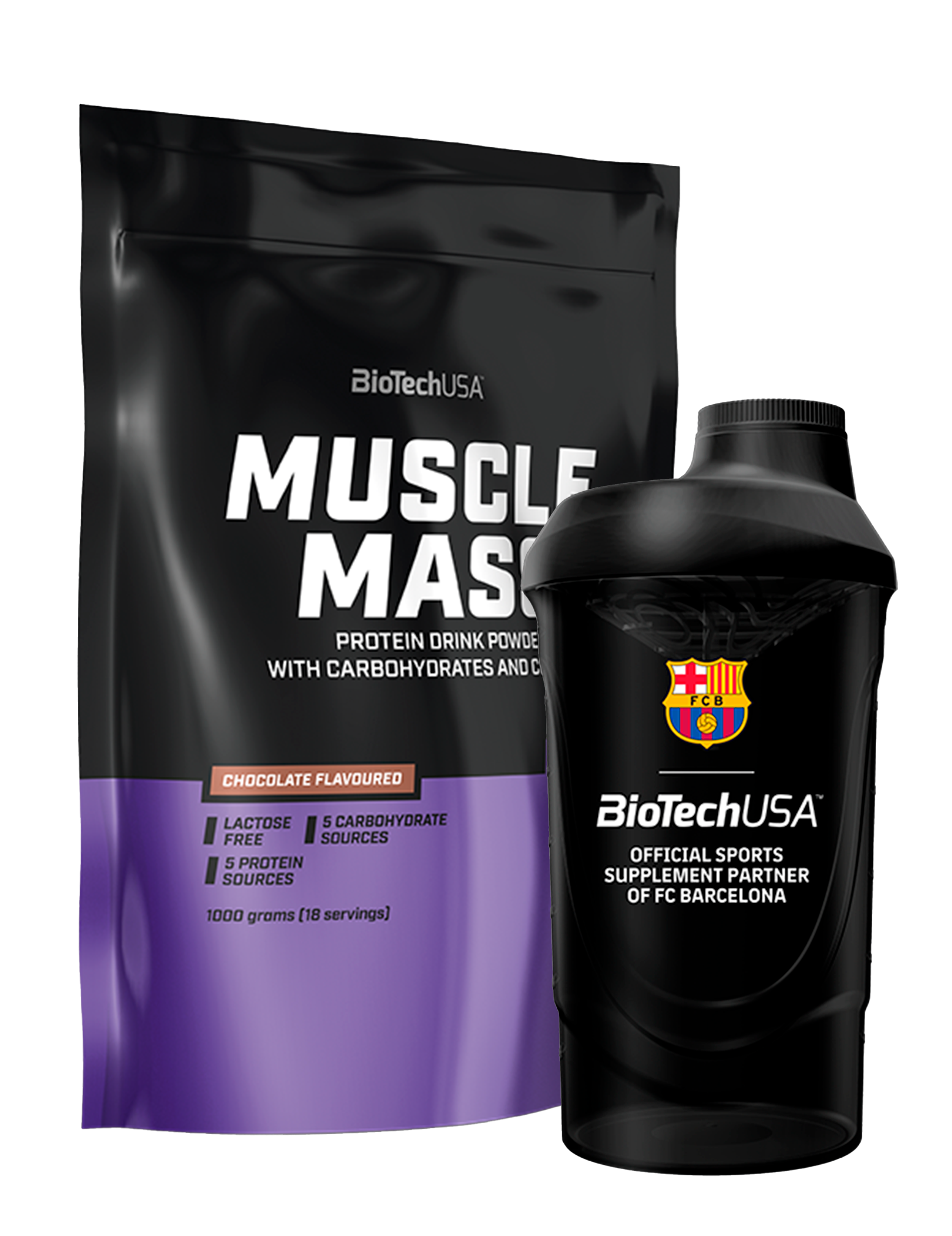 Muscle Mass (1000g)+gratis valgfri Shaker