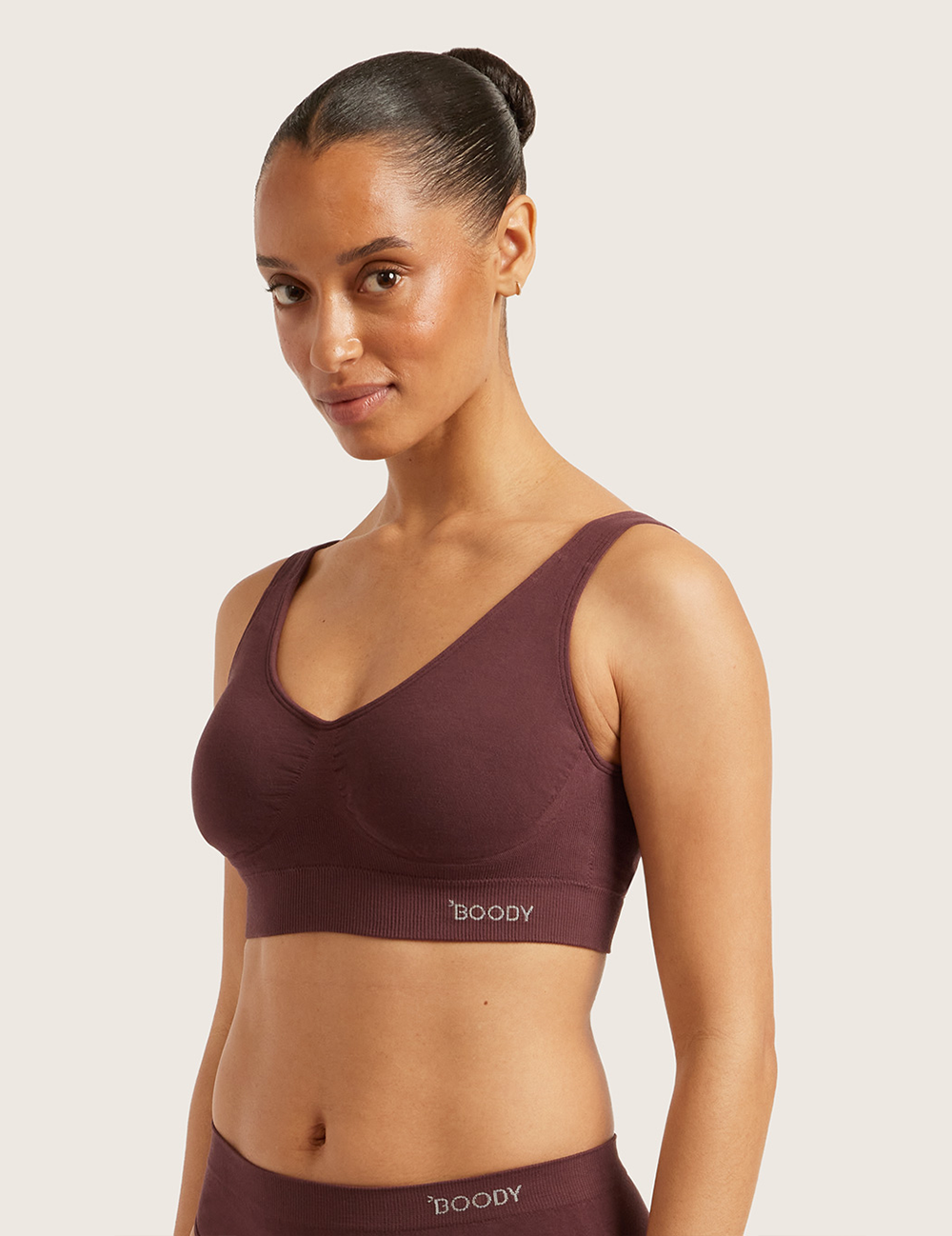 Padded Shaper Crop Bra – Mulberry