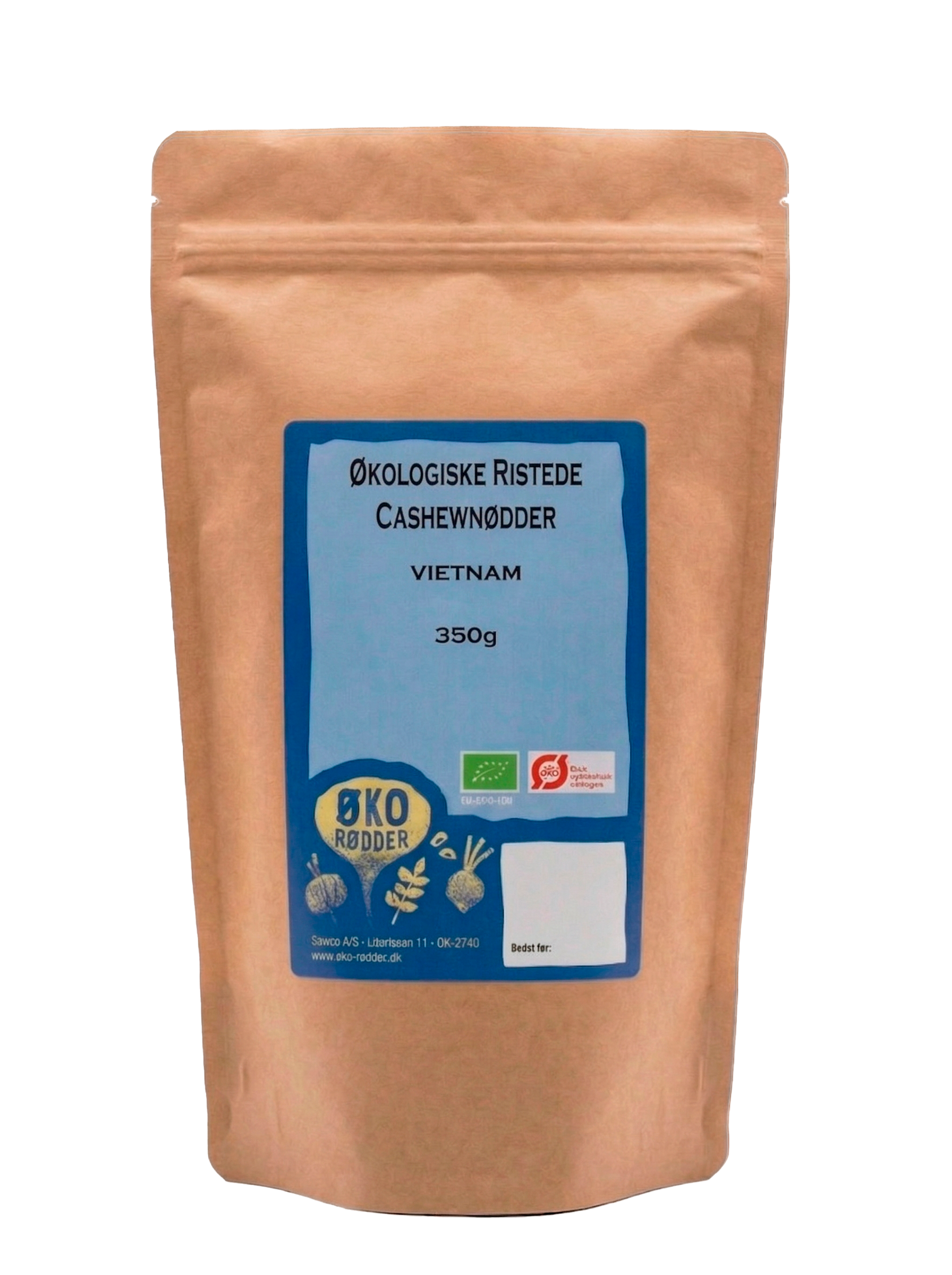 Økologiske Ristede Cashewnødder (350g)