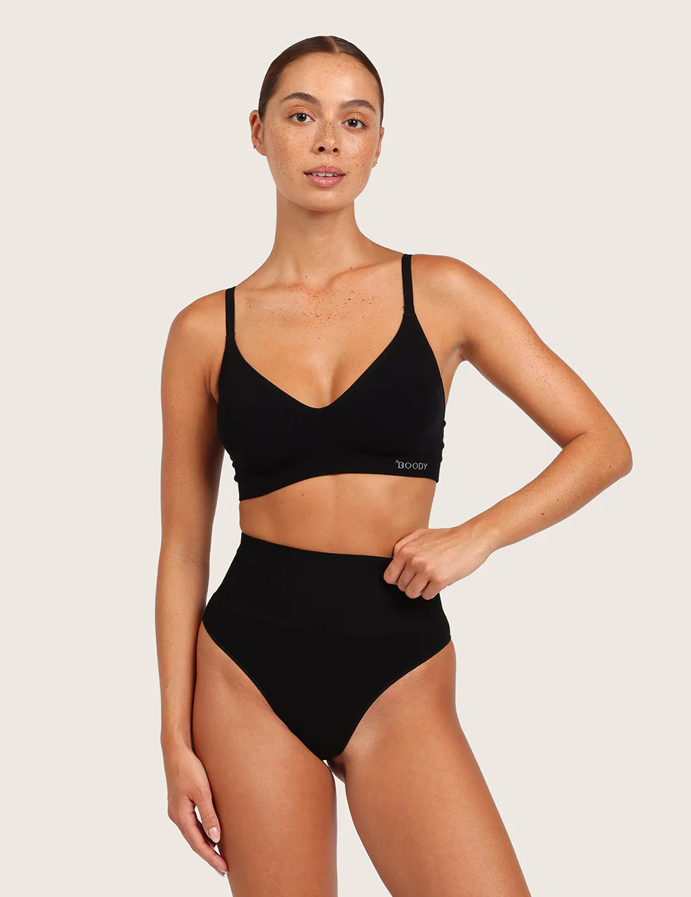 Shaper High Waist G-String - Black