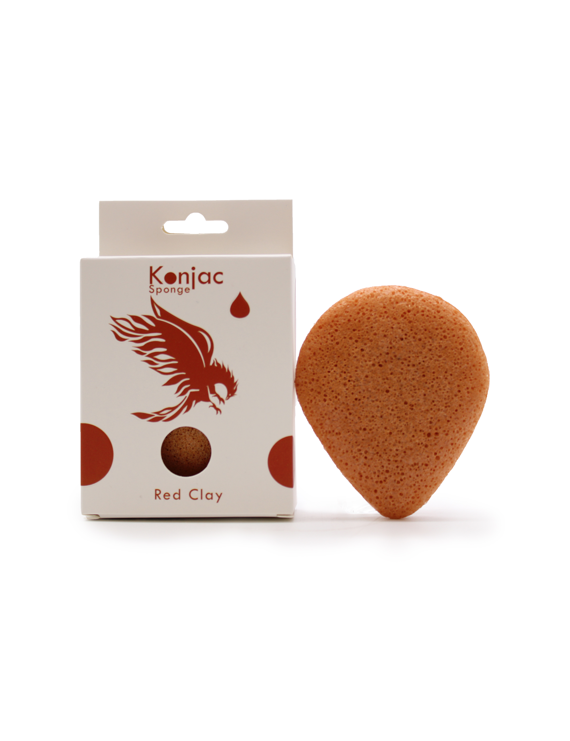 Teardrop Konjac Sponge - Red Clay