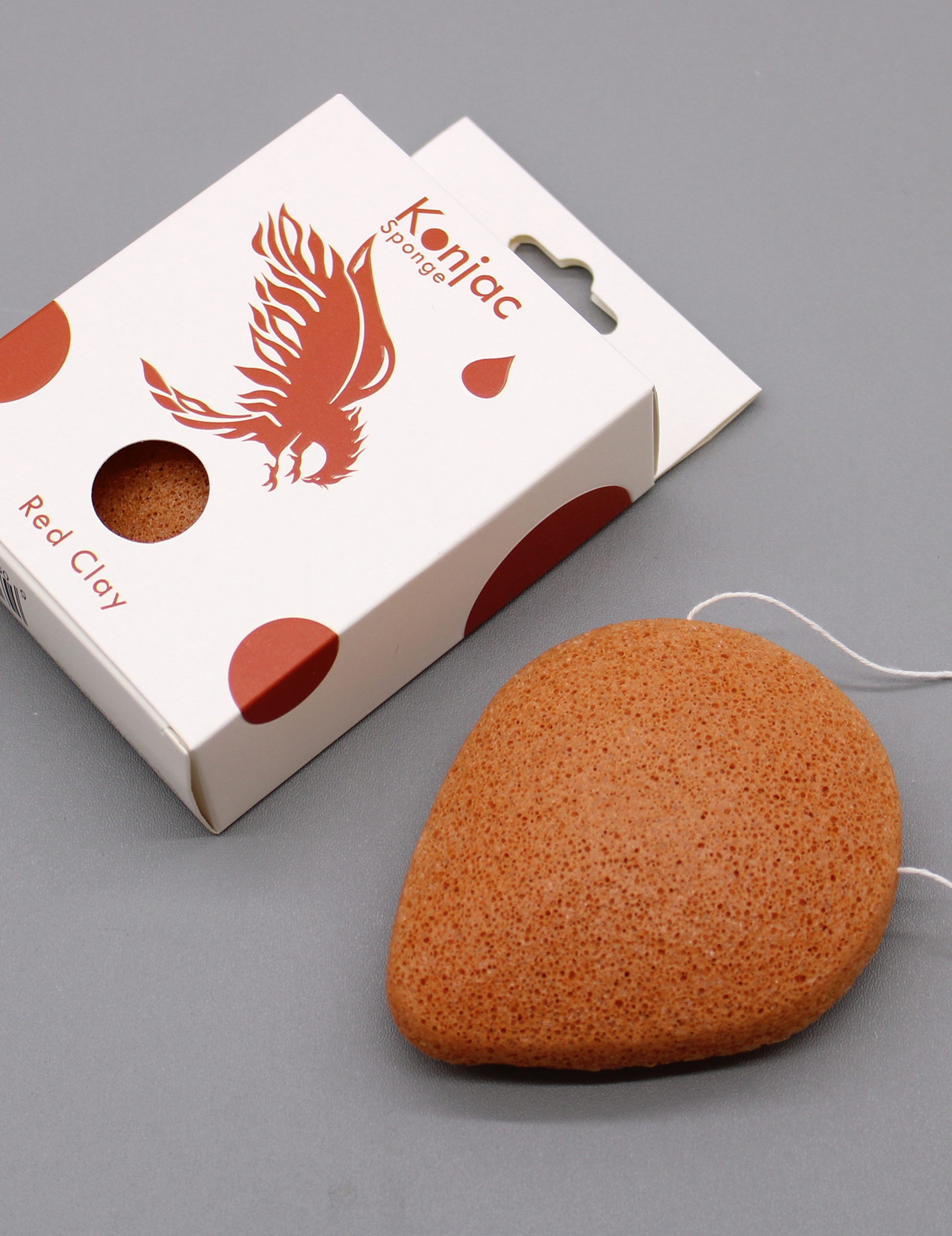 Teardrop Konjac Sponge - Red Clay