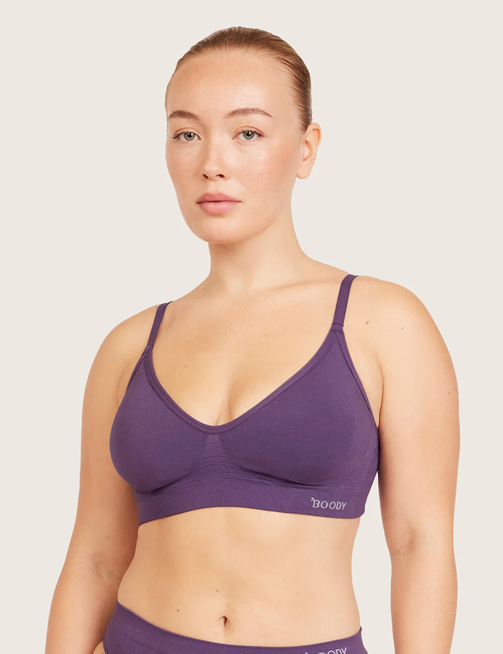 T-shirt Bra Wireless (B-DD) - Amethyst