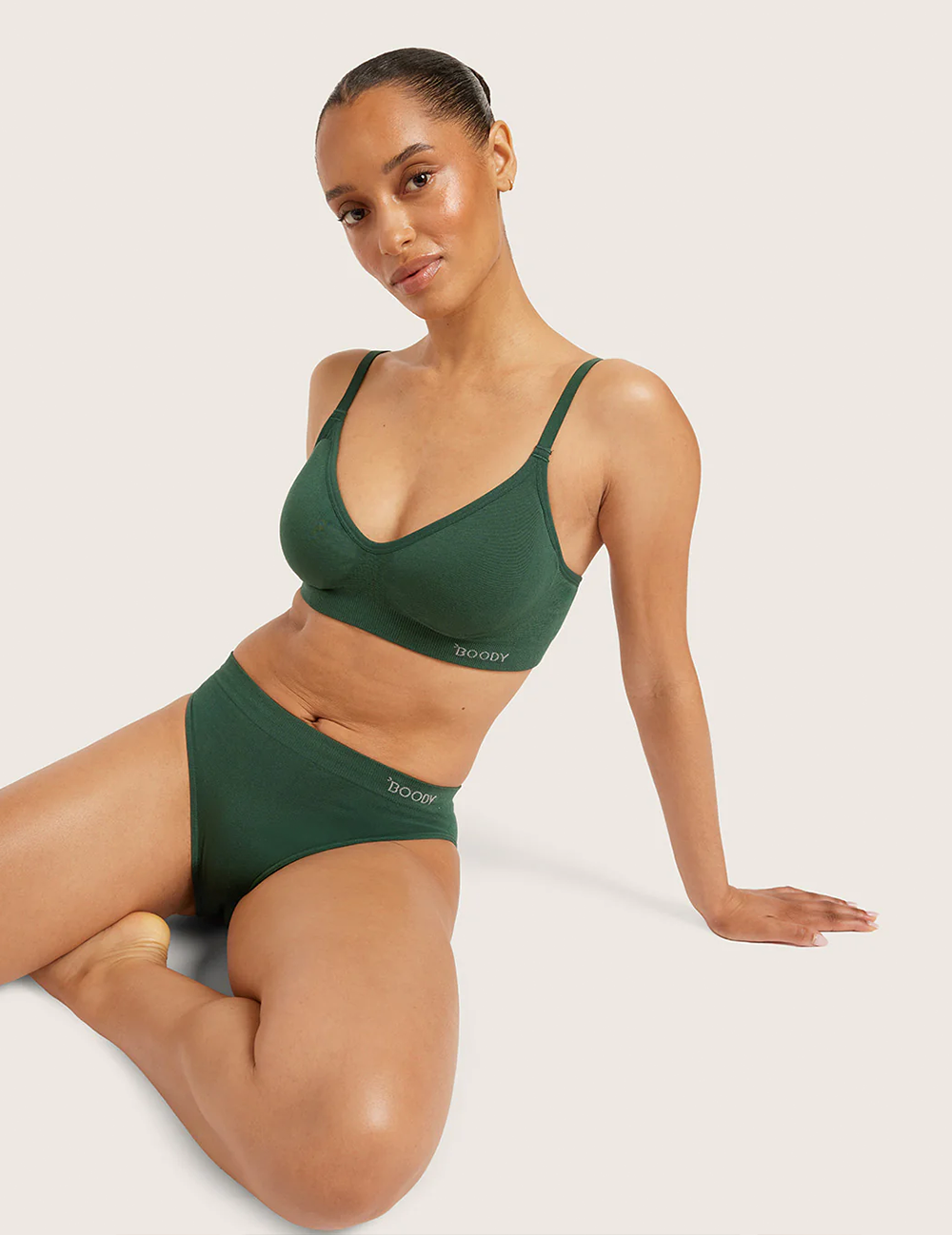 T-shirt Bra Wireless Emerald Green