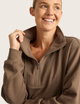 Sweatshirt med halv lynlås – Oyster
