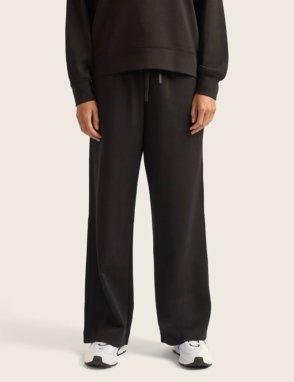 Sweatpants med lige ben - Sort