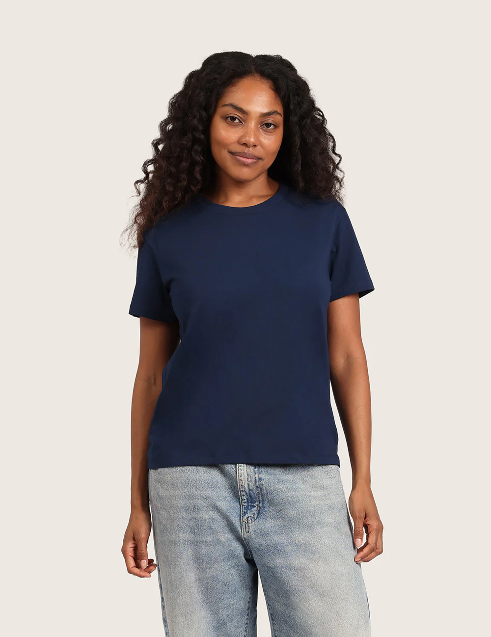 Women's Classic Crew Neck T-Shirt - Navy