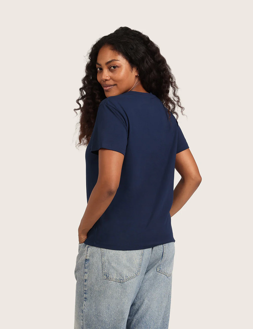 Women's Classic Crew Neck T-Shirt - Navy
