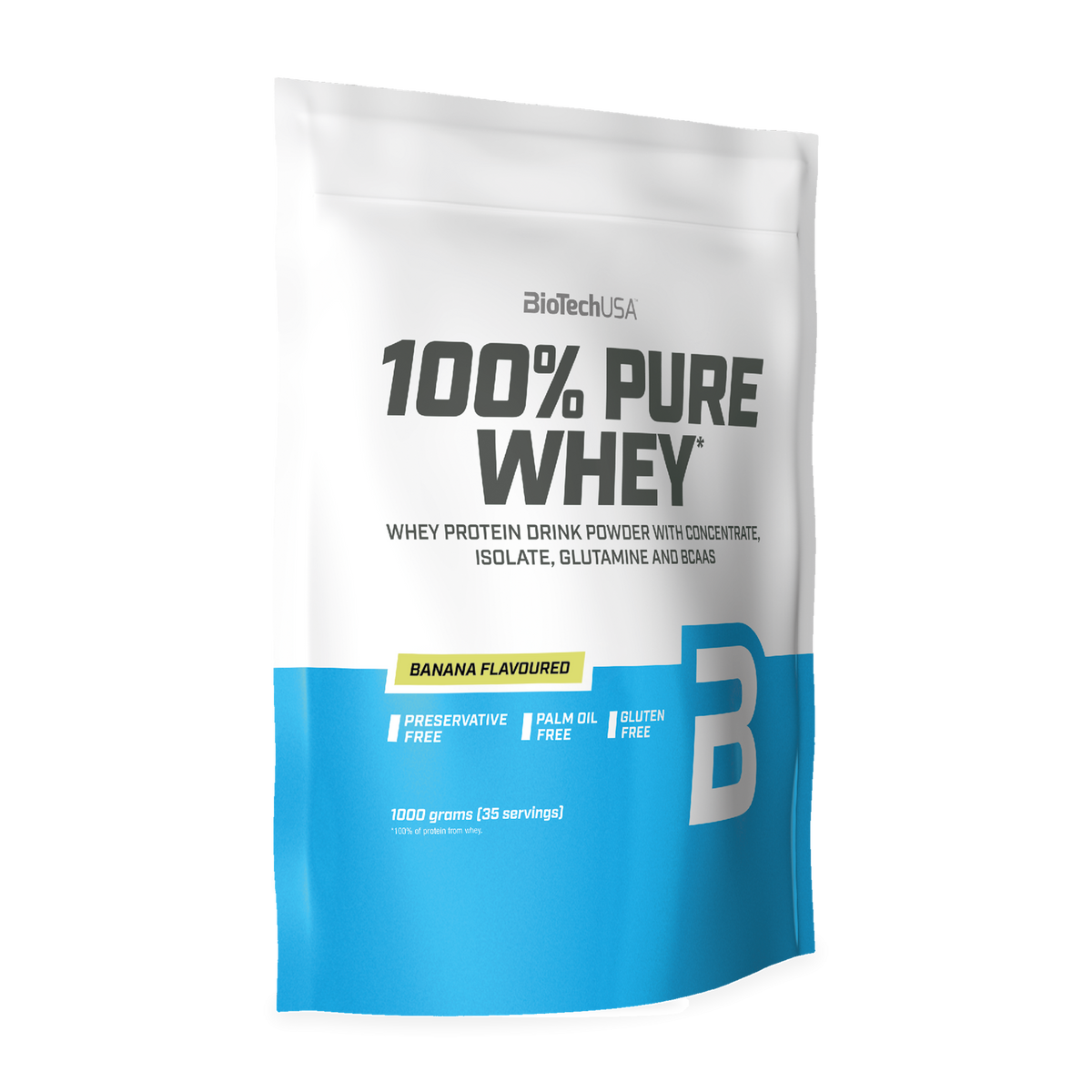 BioTechUSA 100% Pure Whey Protein med banansmag, 1000 g