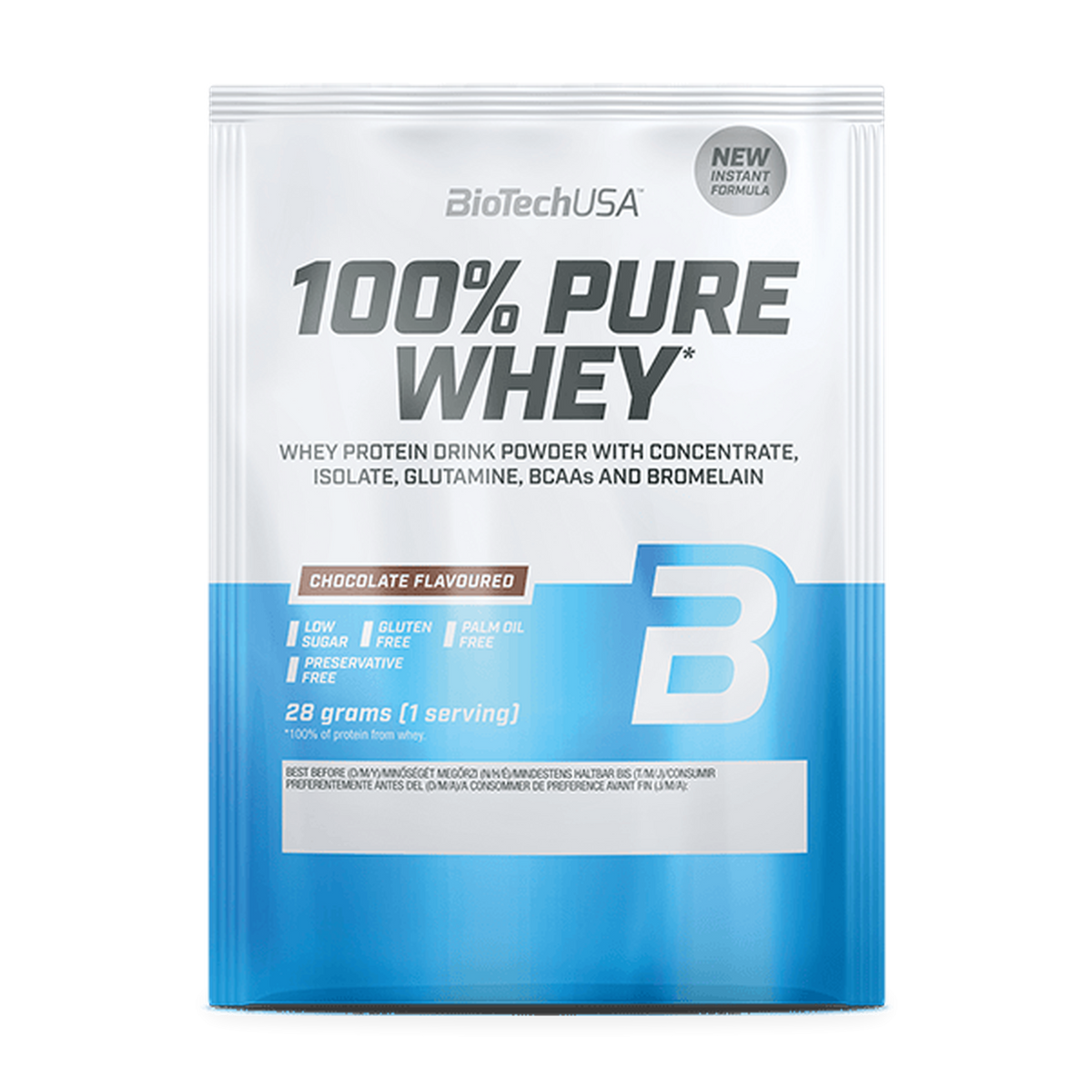 BioTechUSA 100% Pure Whey Protein med chokoladesmag, 28 g