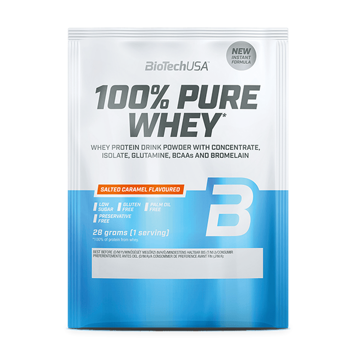BioTechUSA 100% Pure Whey Protein med saltkaramelsmag, 28 g