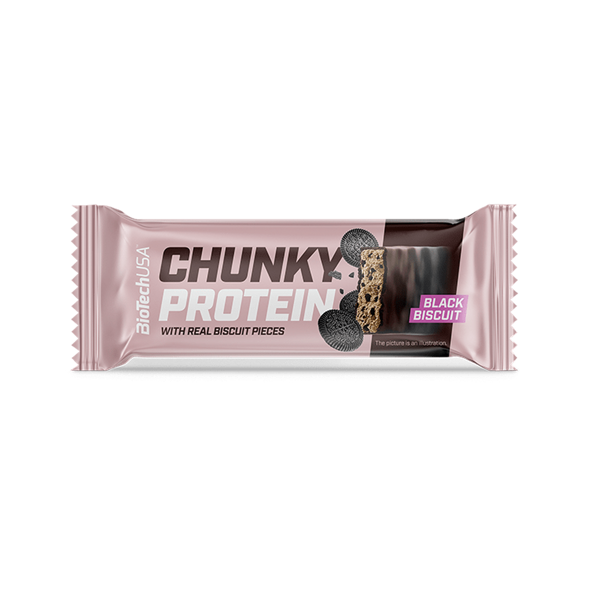 BioTechUSA Chunky Protein Bar 50 g – Black Biscuit