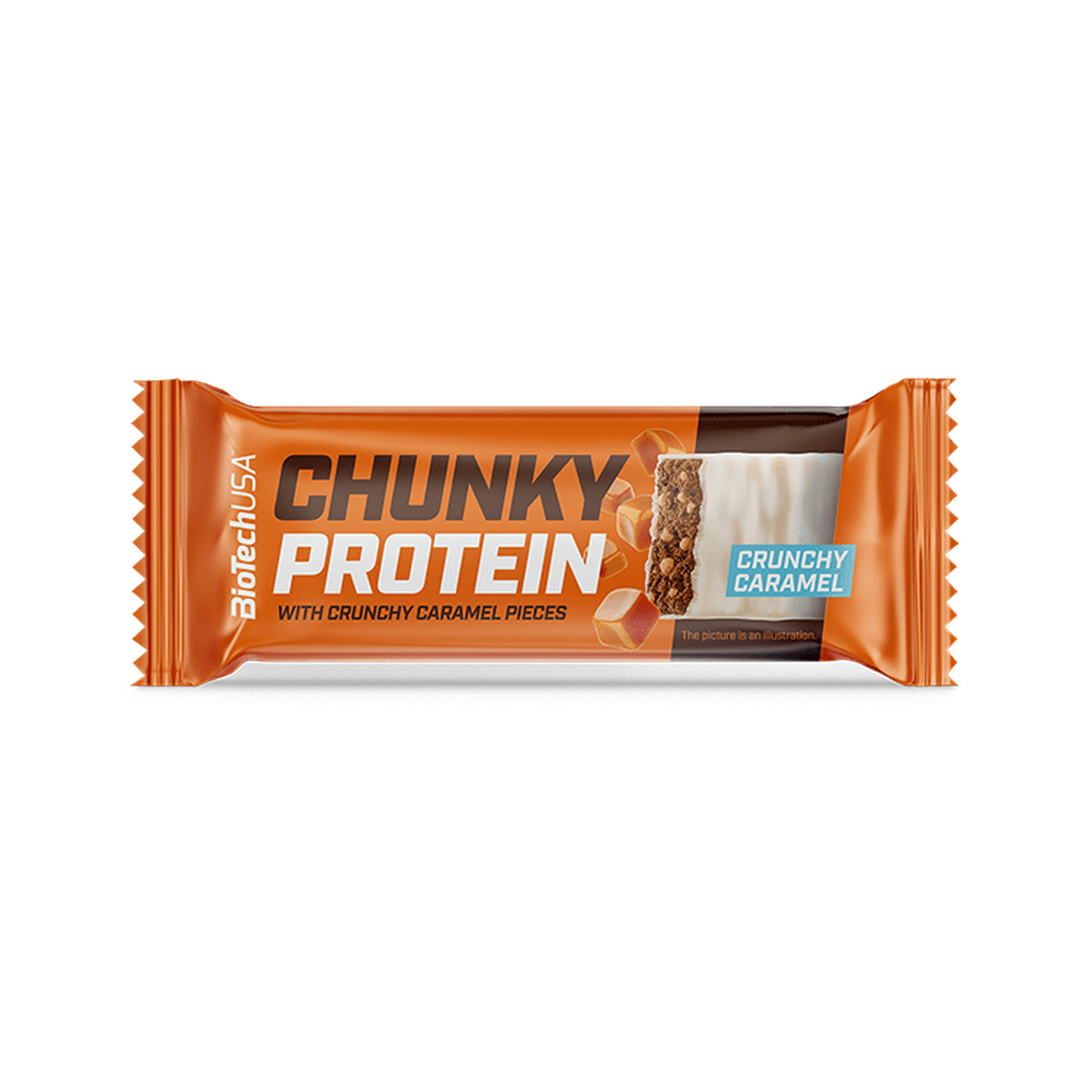 BioTechUSA Chunky Protein Bar 50 g – Crunchy Caramel
