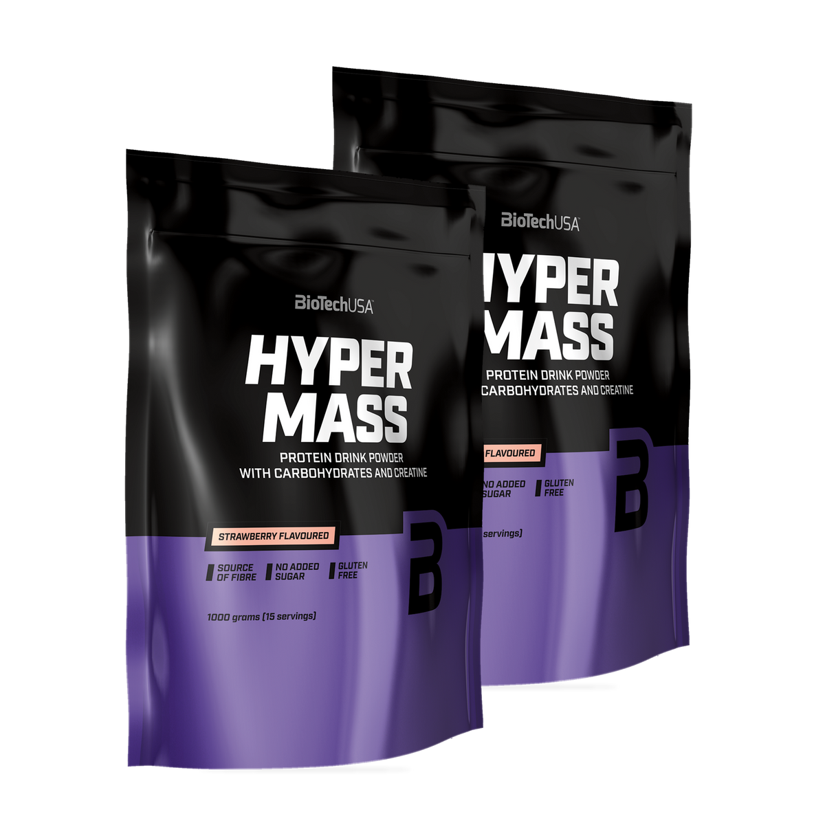 BioTechUSA Hyper Mass Strawberry, 2 × 1000 g