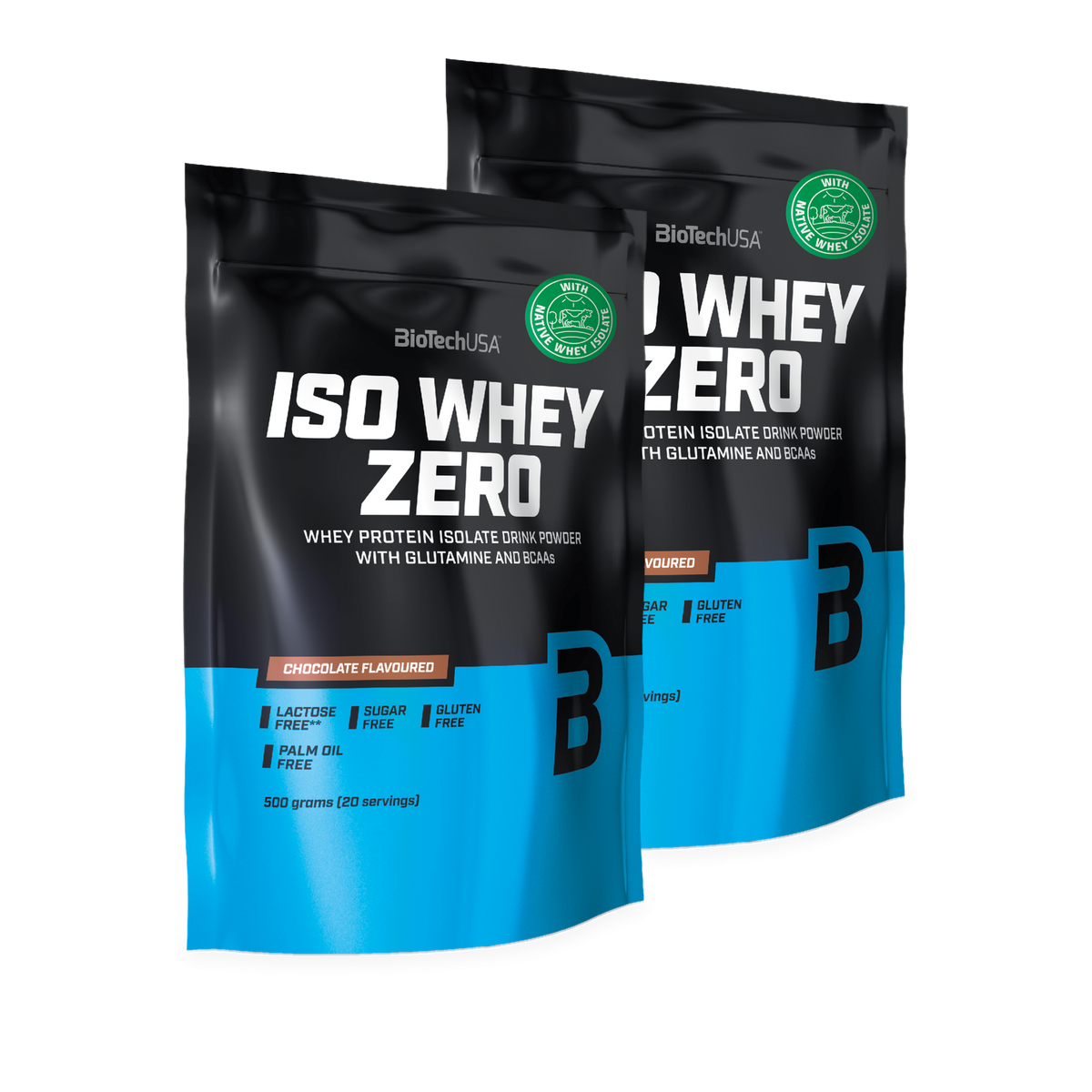 BioTechUSA Iso Whey Zero 2 × 500 g Chocolate