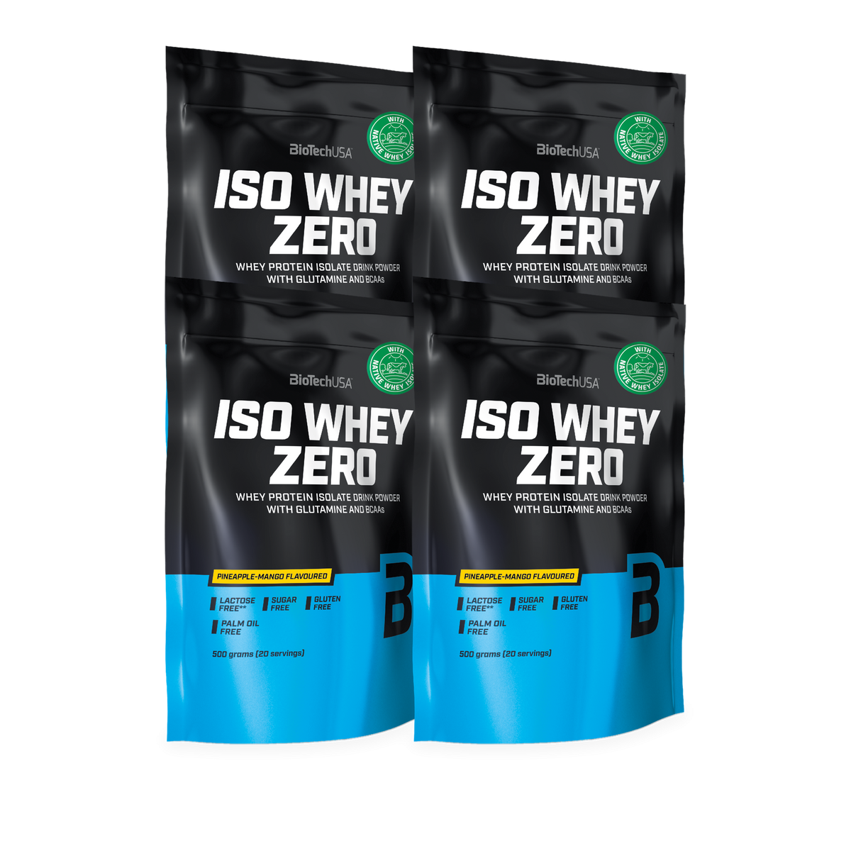 BioTechUSA Iso Whey Zero 4 × 500 g Pineapple-Mango