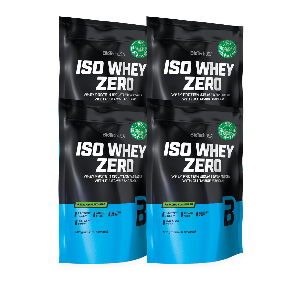 BioTechUSA Iso Whey Zero 4 × 500 g Pistachio