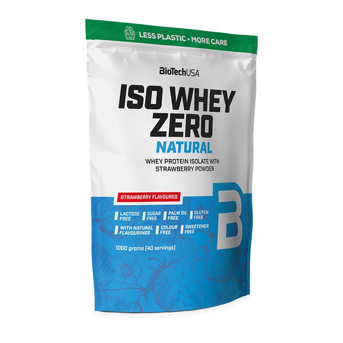 BioTechUSA Iso Whey Zero Natural 1000 g Strawberry