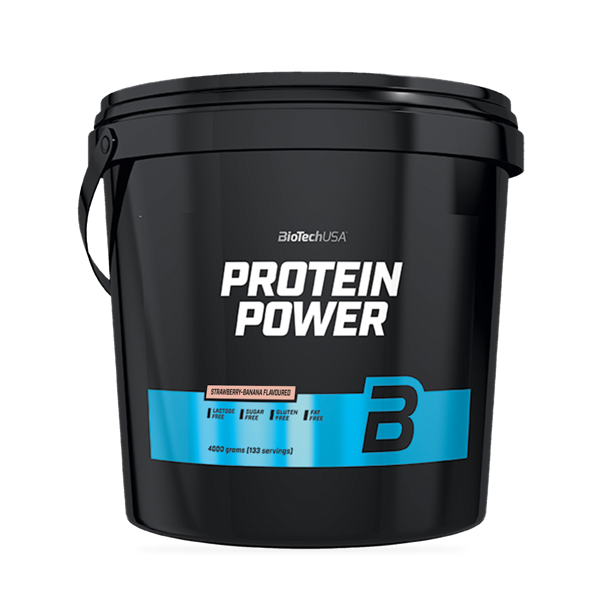 BioTechUSA Protein Power med jordbær-banan-smag, 4000 g