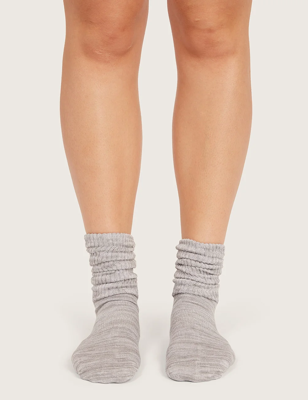 Boody Slouch Bambus Sokker i Light Grey Marl, set forfra