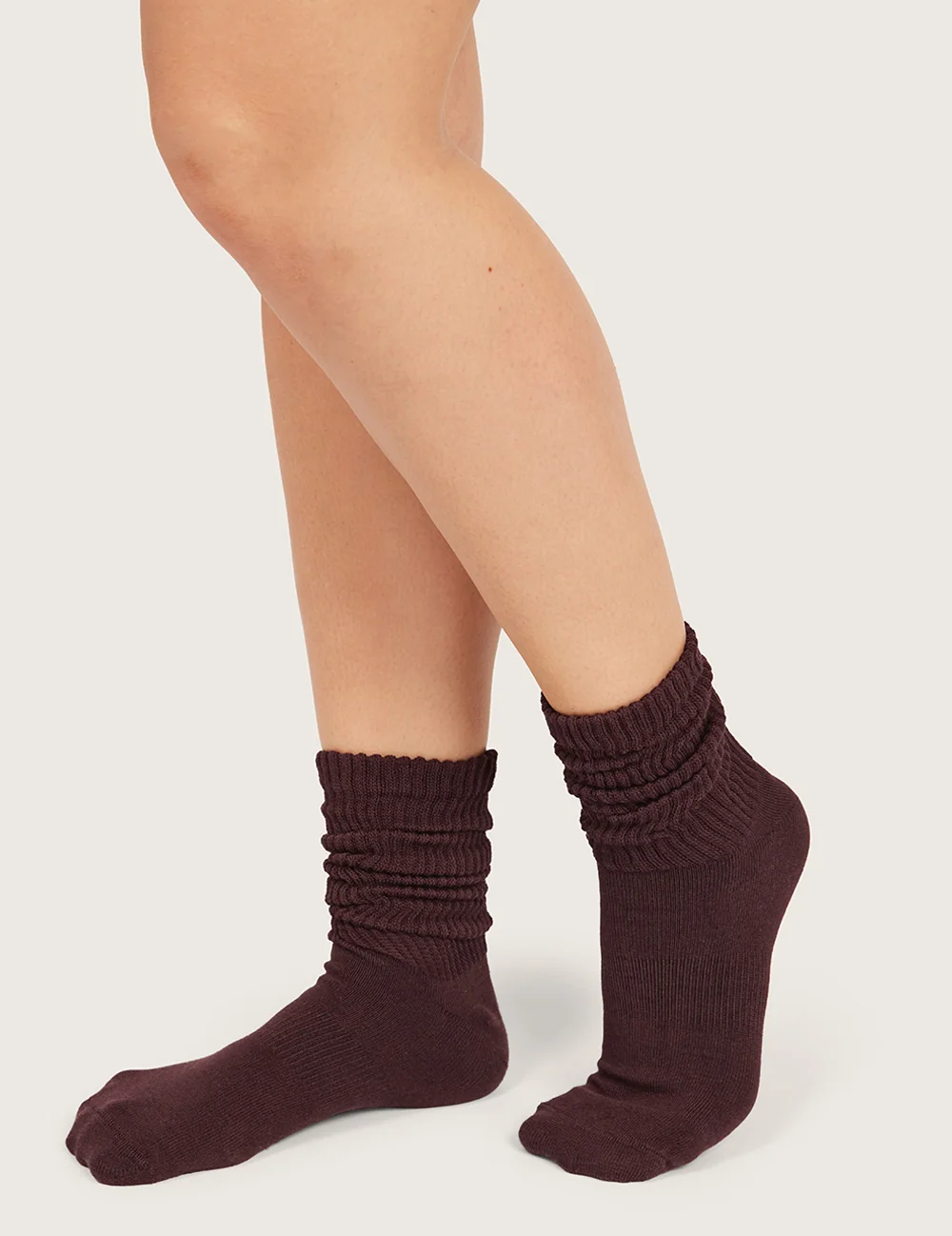 Boody Slouch Bambus Sokker i Mulberry, set fra siden