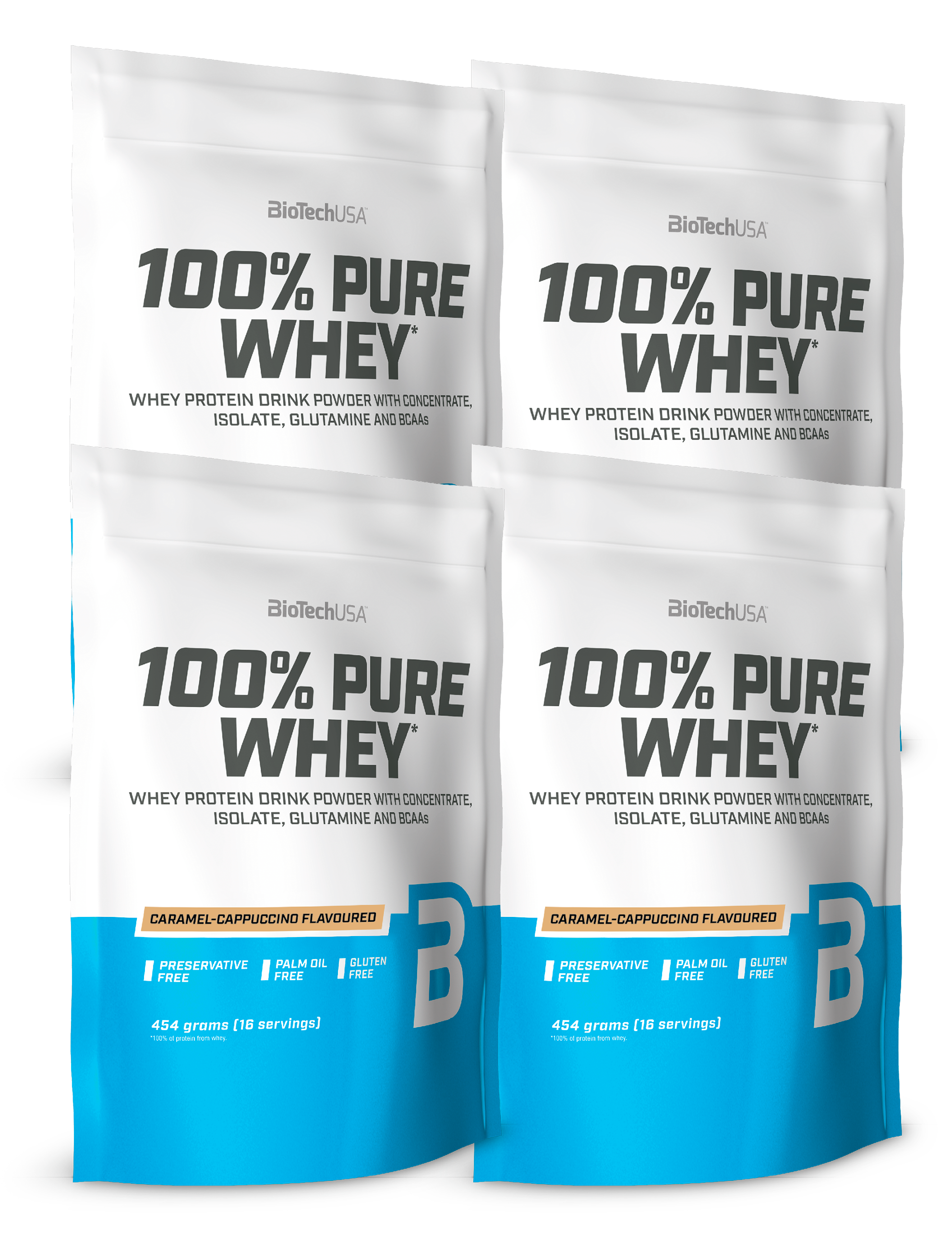 100% Pure Whey Protein (454g) (4 stk.)