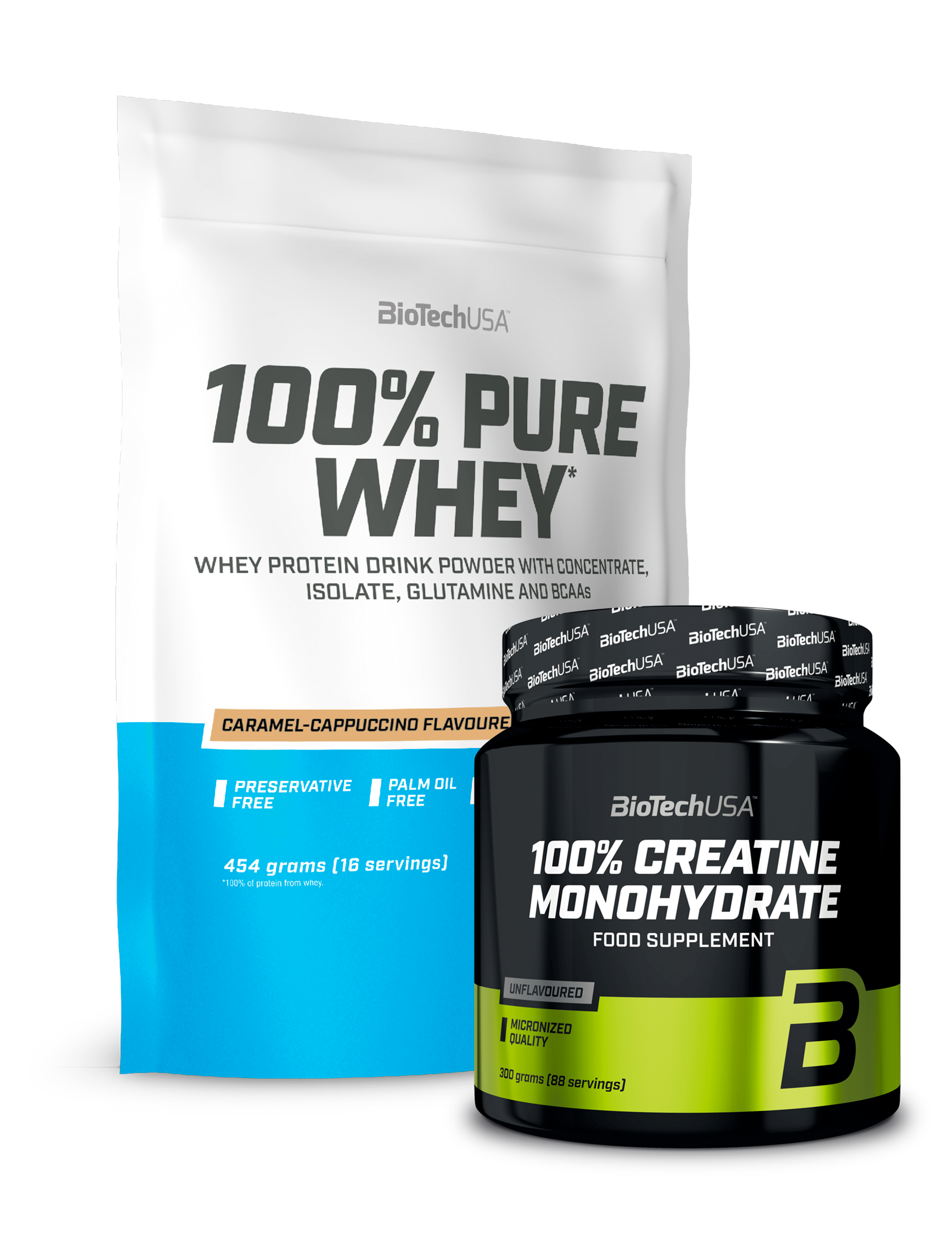 100% Pure Whey Protein 454g + Kreatin