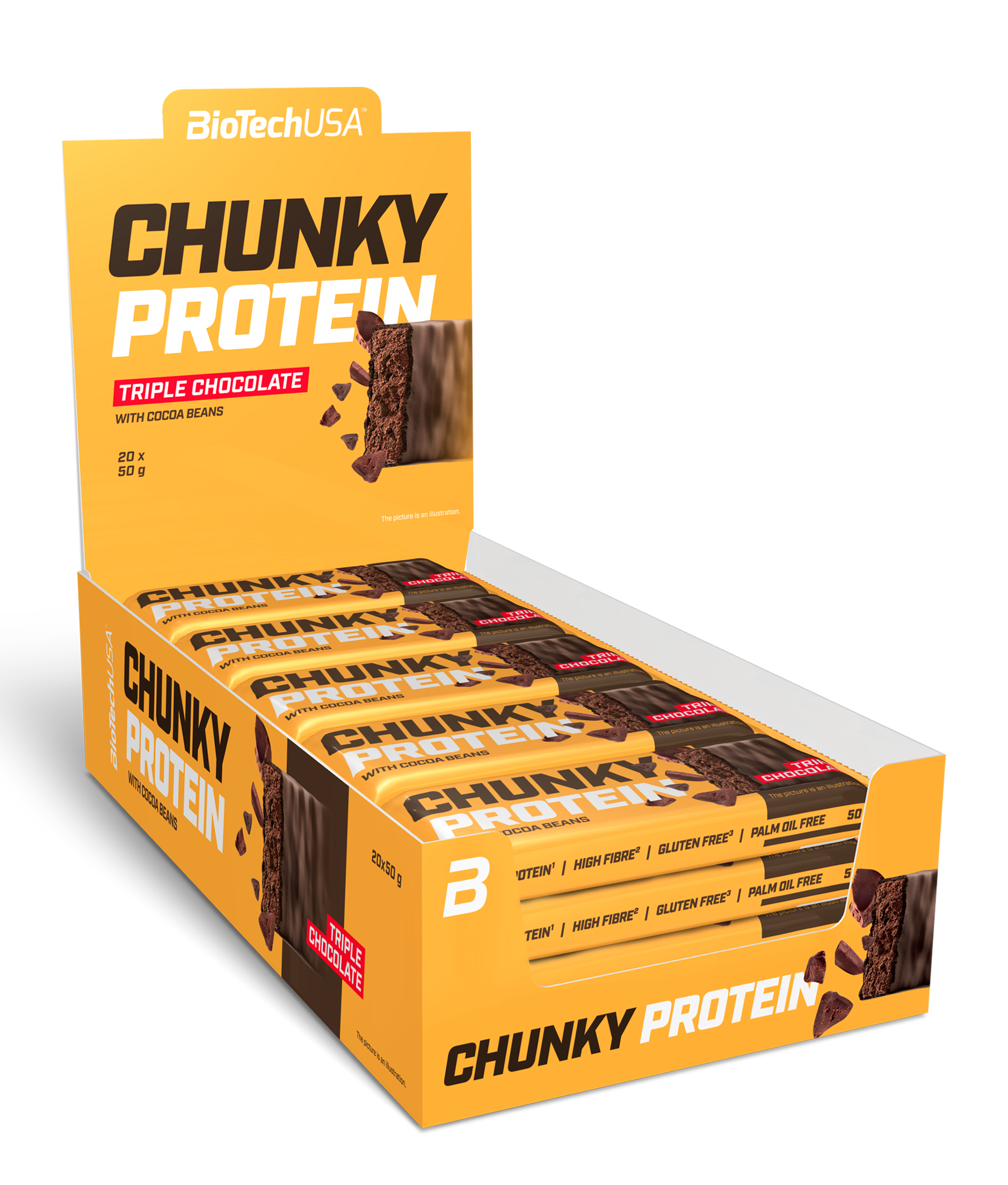 Chunky Protein  - Triple Chocolate (20 stk.)