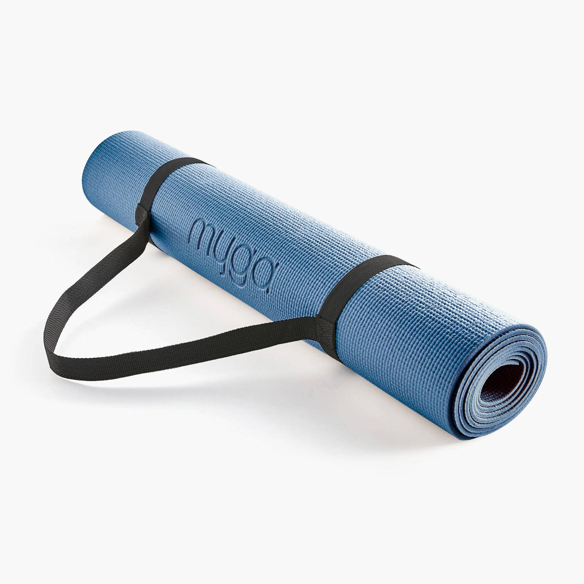 Myga begynder-yogamåtte 4 mm – Navy Peony