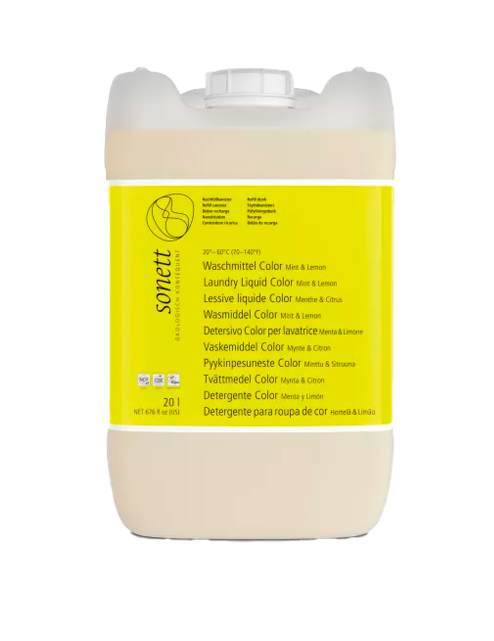 Økologisk Vaskemiddel til Kulørt Tøj – Mint & Citron (20 l)