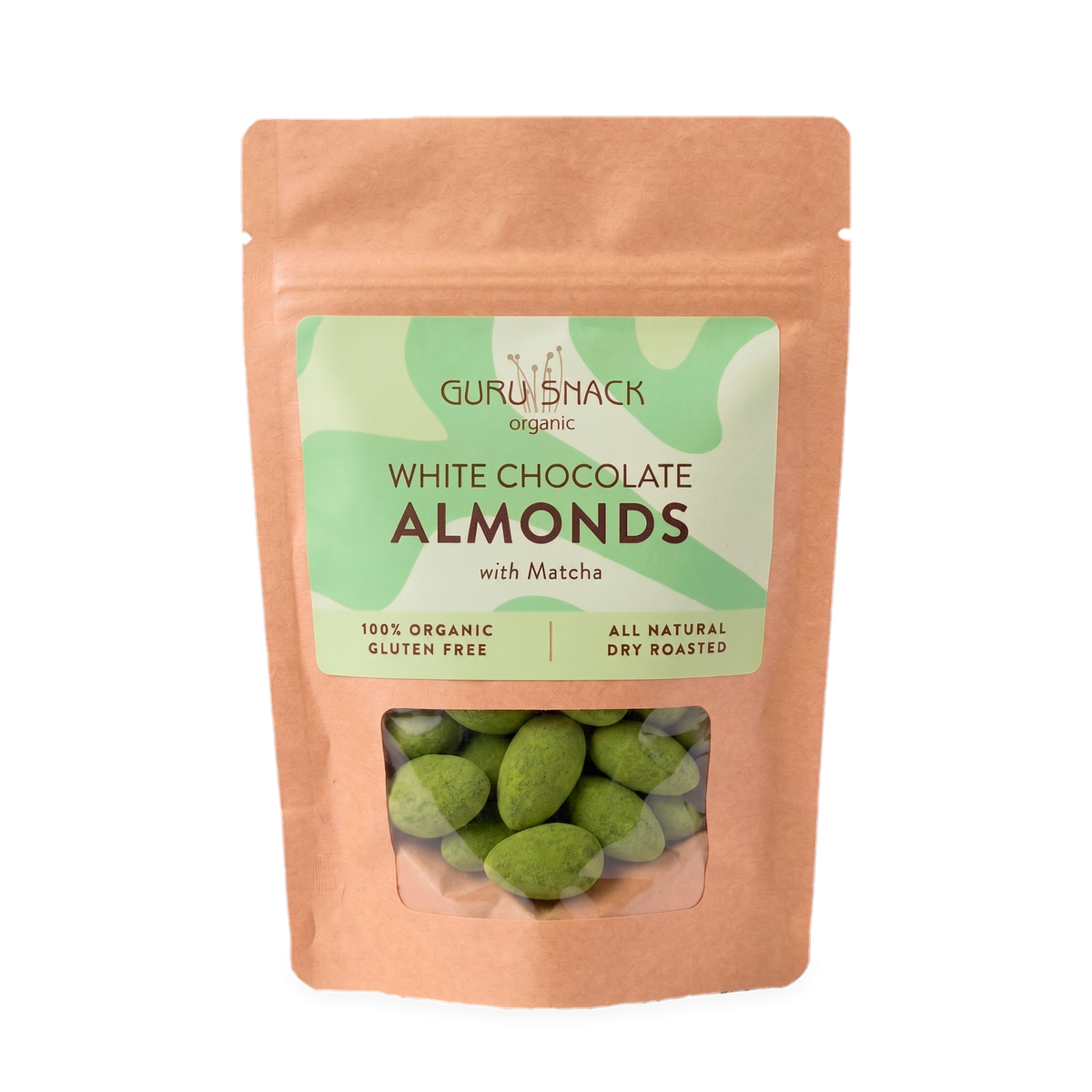 Guru Snack White Chocolate Almonds with Matcha
