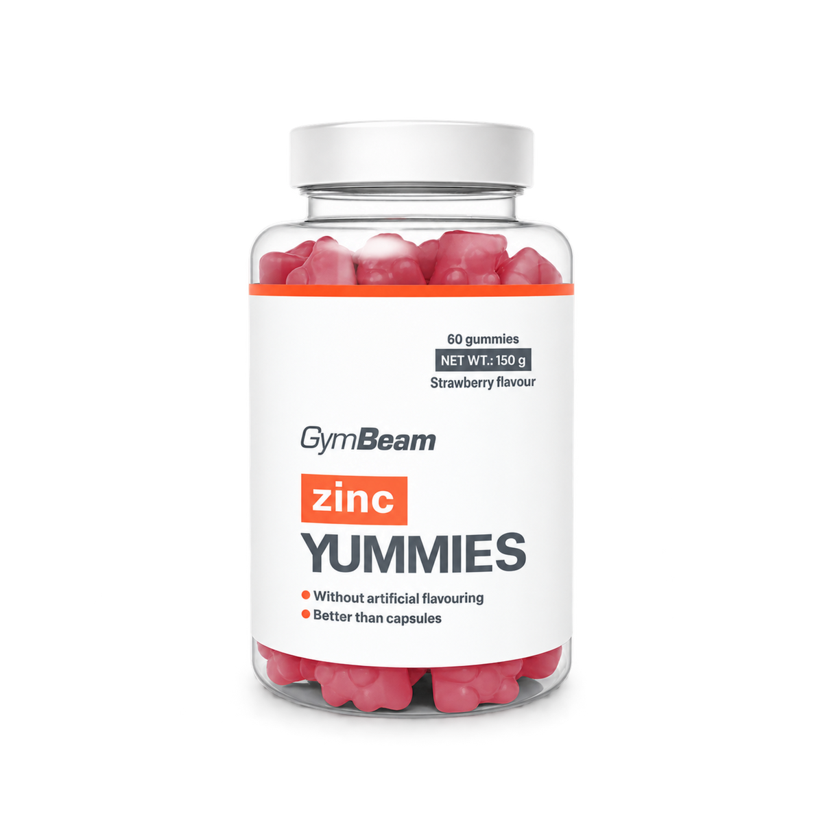 GymBeam Zinc Yummies med jordbærsmag, 60 stk.