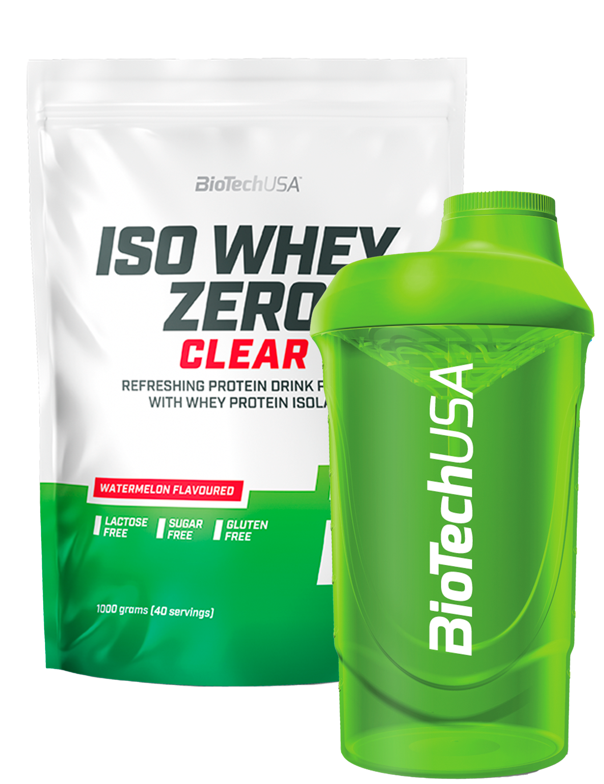 Iso Whey Zero Clear (1000g)+gratis valgfri Shaker