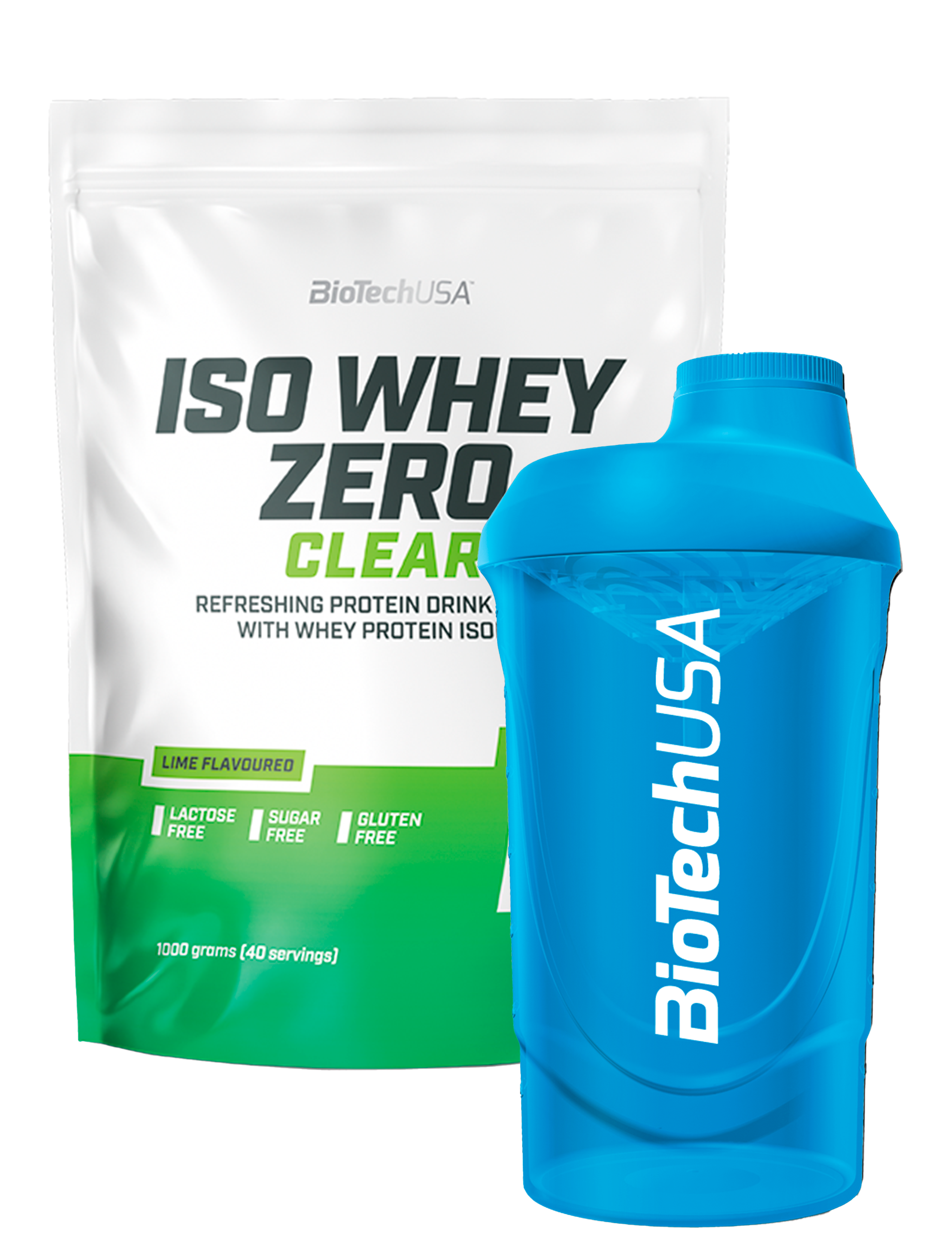 Iso Whey Zero Clear (1000g)+gratis valgfri Shaker