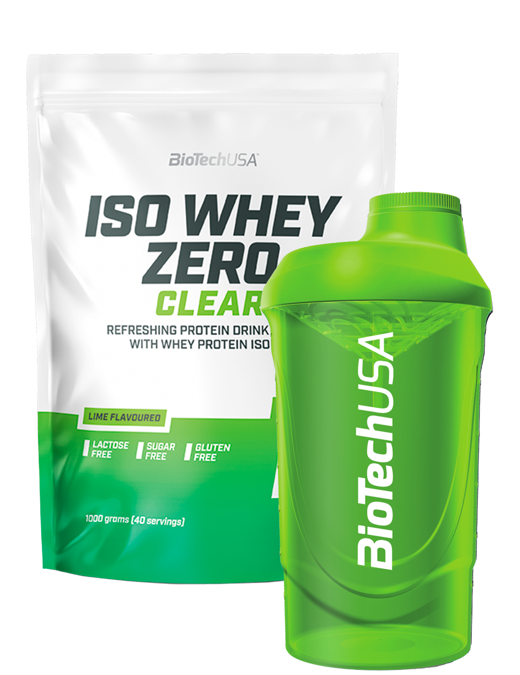 Iso Whey Zero Clear (1000g)+gratis valgfri Shaker