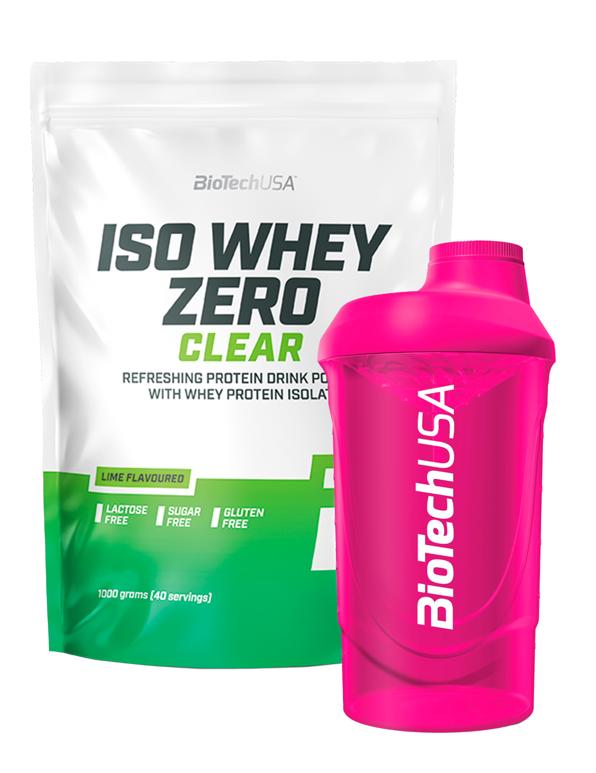 Iso Whey Zero Clear (1000g)+gratis valgfri Shaker